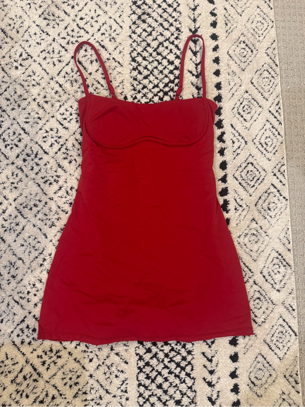 Red Mini Dress with Spaghetti Straps